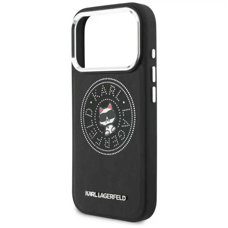 Etui Karl Lagerfeld Point & Choupette Sketch MagSafe na iPhone 17 Pro - czarne