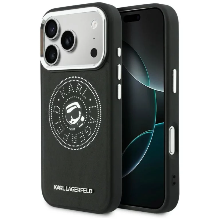 Etui Karl Lagerfeld Point & Karl Sketch MagSafe na iPhone 17 Pro - czarne