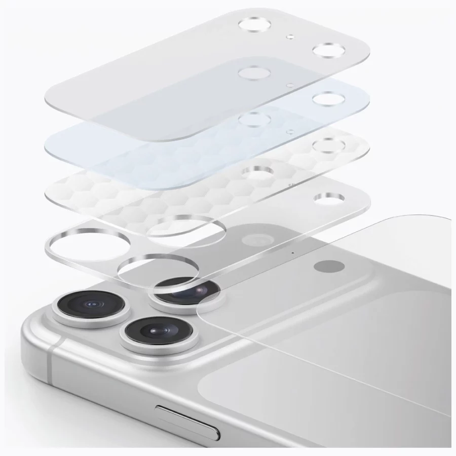 Folia ochronna na aparat i tył panelu UNIQ Optix Aeroshield+ Camera Module Protector na iPhone 17 Pro Max