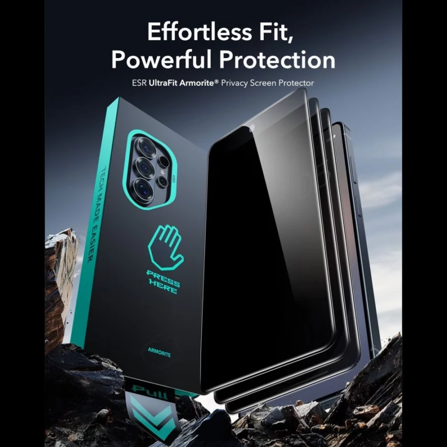Szkło hartowane prywatyzujące ESR UltraFit Armorite Privacy Tempered Glass na Samsung Galaxy S26 Ultra