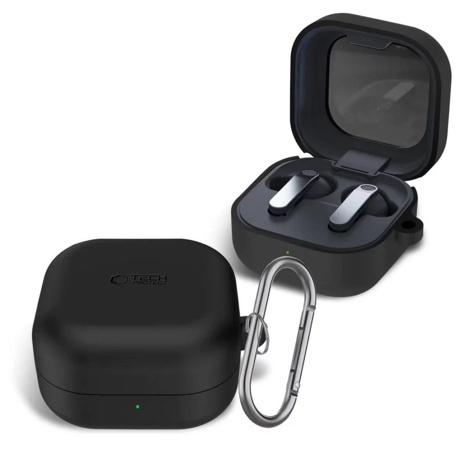 Etui Tech-Protect Silicone Hook na Samsung Galaxy Buds 4 / 4 Pro - czarne