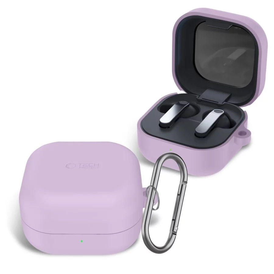 Etui Tech-Protect Silicone Hook na Samsung Galaxy Buds 4 / 4 Pro - fioletowe