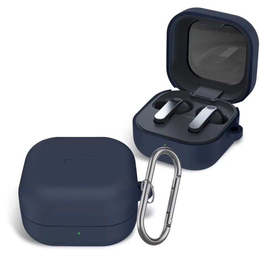Etui Tech-Protect Silicone Hook na Samsung Galaxy Buds 4 / 4 Pro - granatowe