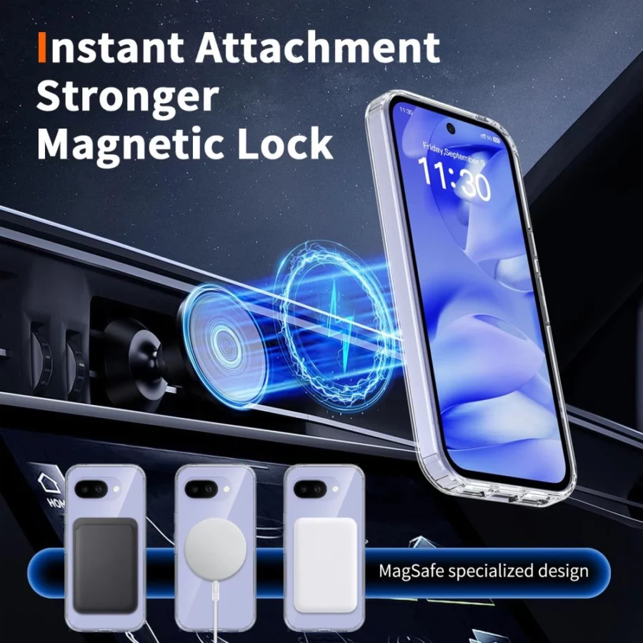 Etui Tech-Protect FlexAir Hybrid MagSafe na Google Pixel 10A - przezroczyste