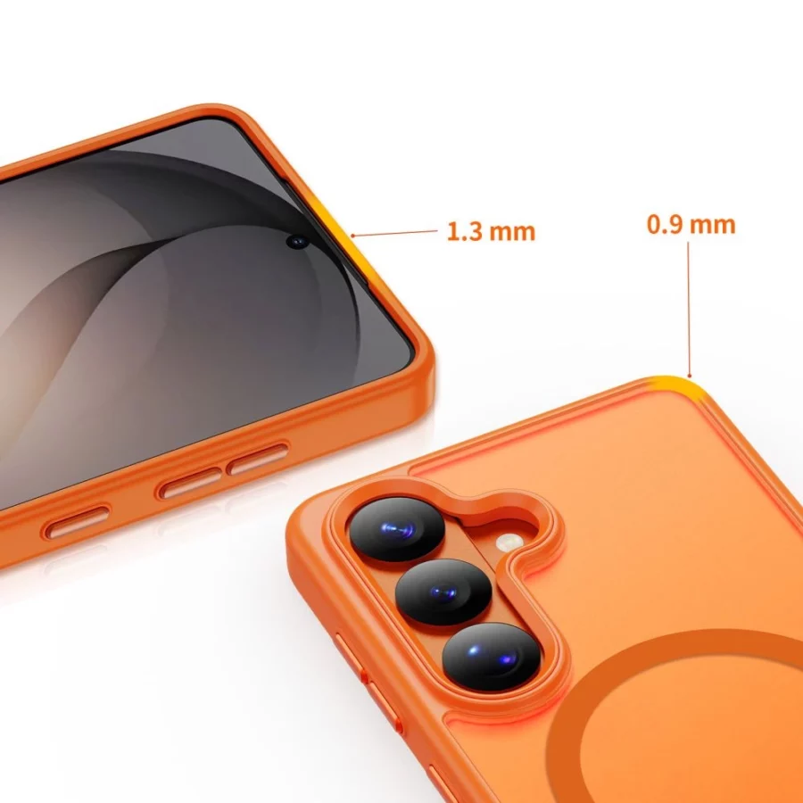 Etui Tech-Protect Magmat MagSafe na Samsung Galaxy S26 - pomarańczowo-matowe