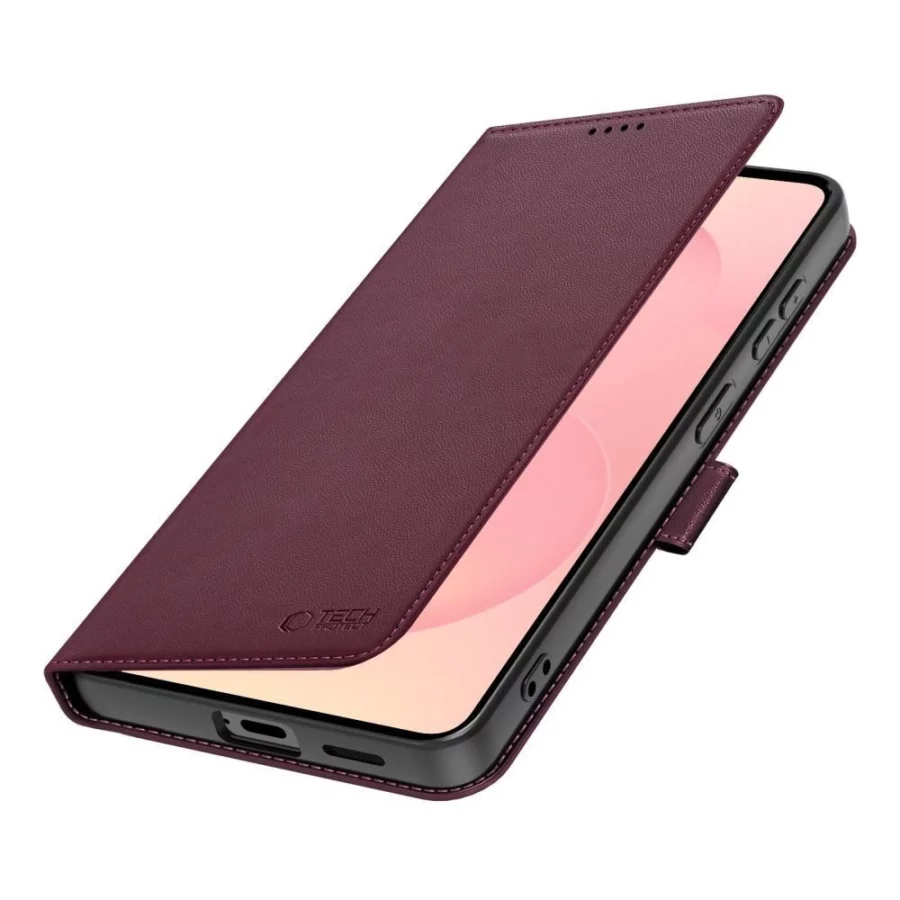 Etui Tech-Protect Wallet na Samsung Galaxy A57 5G - bordowe