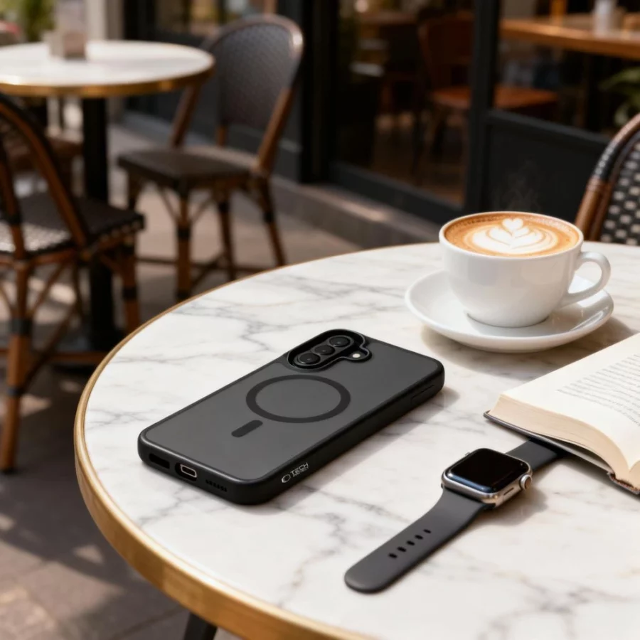 Etui Tech-Protect Magmat MagSafe na Samsung Galaxy A57 5G - półprzezroczyste