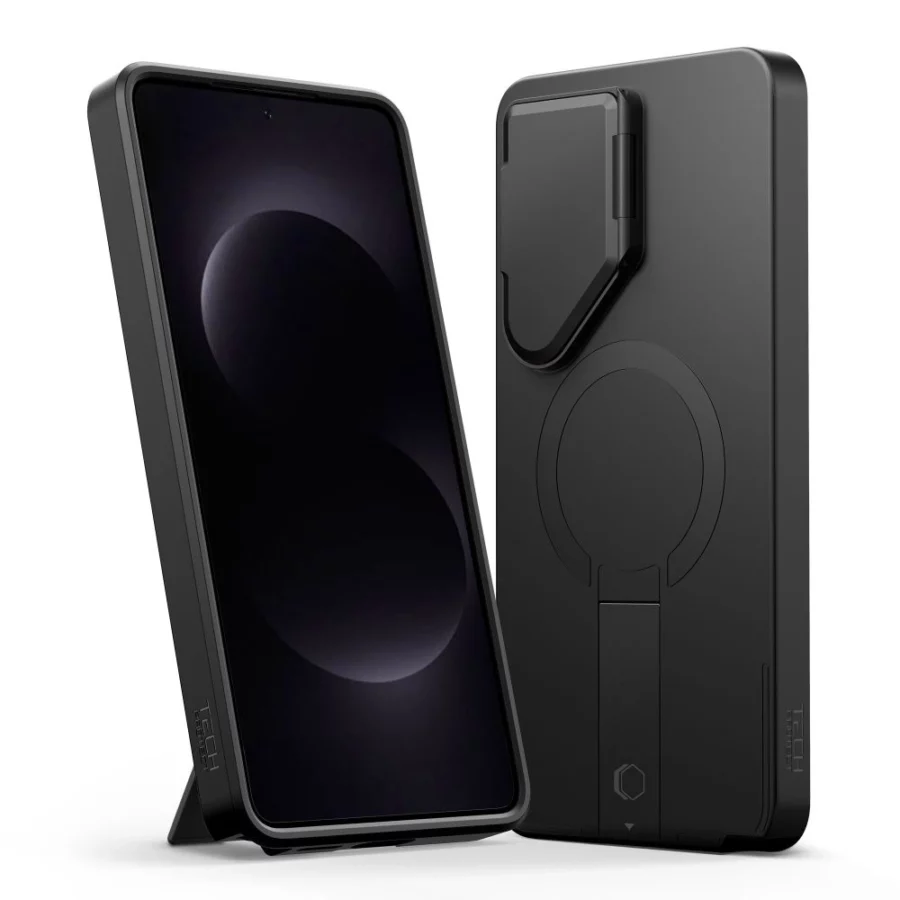 Etui Tech-Protect Kevlar Aura MagSafe na Samsung Galaxy S26 Ultra - czarno-pomarańczowe