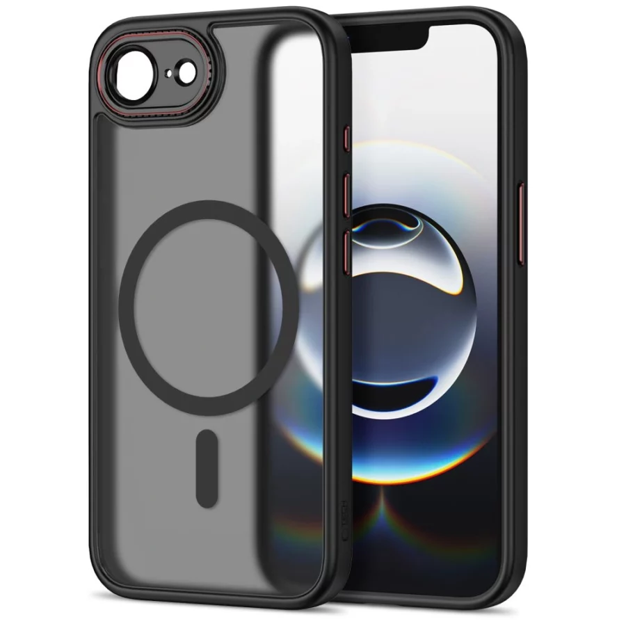 Etui Tech-Protect MagCam na iPhone 16e / 17e - półprzezroczyte
