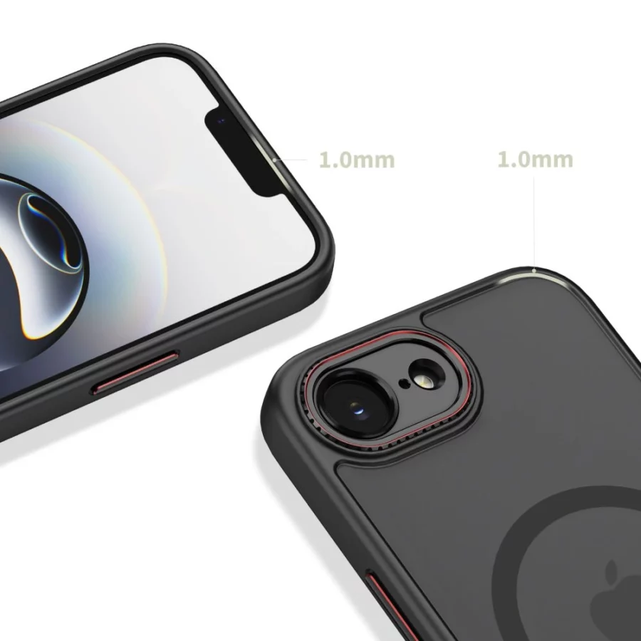 Etui Tech-Protect MagCam na iPhone 16e / 17e - półprzezroczyte