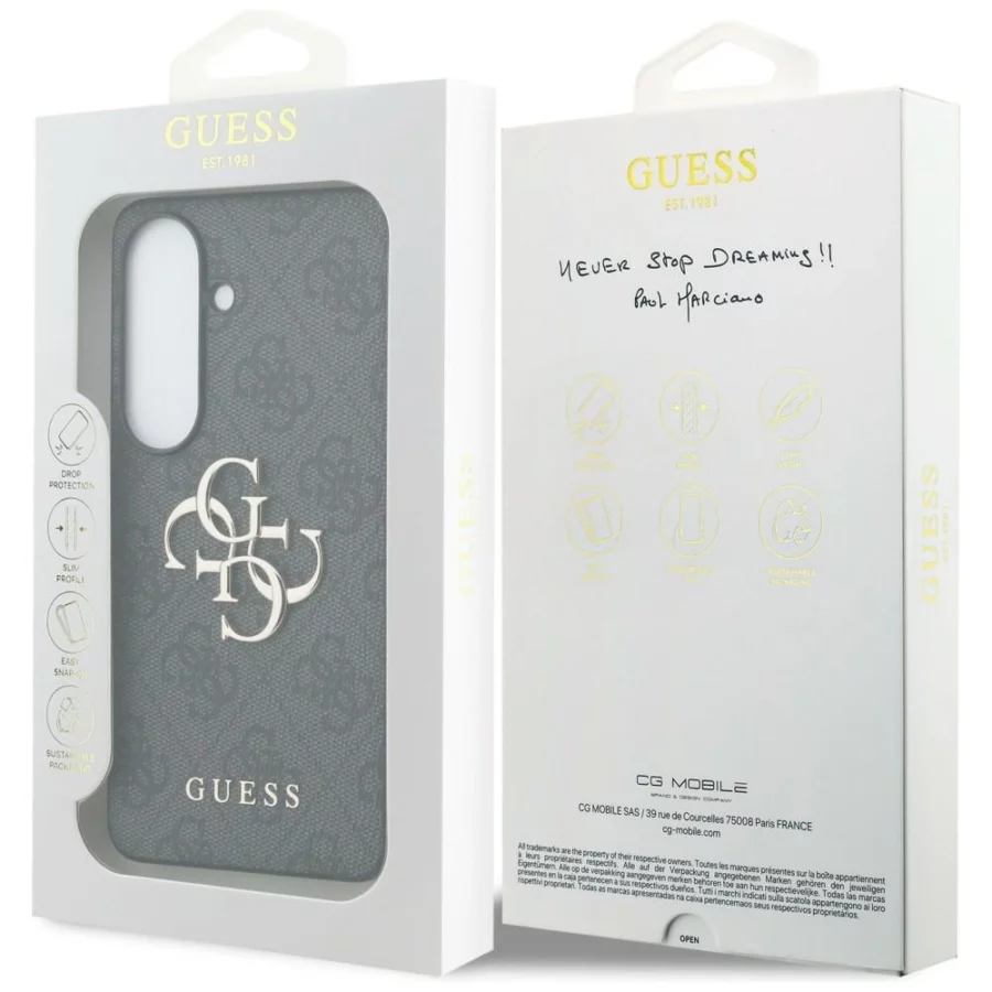 Etui Guess 4G Big Metal Logo na Samsung Galaxy S26 - czarne