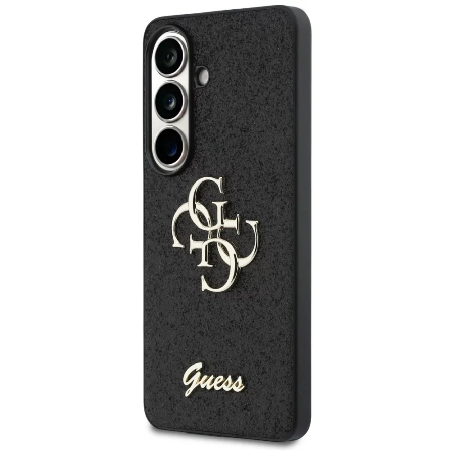 Etui Guess Fixed Glitter Big 4G Metal Logo do Samsung Galaxy S26 - czarne