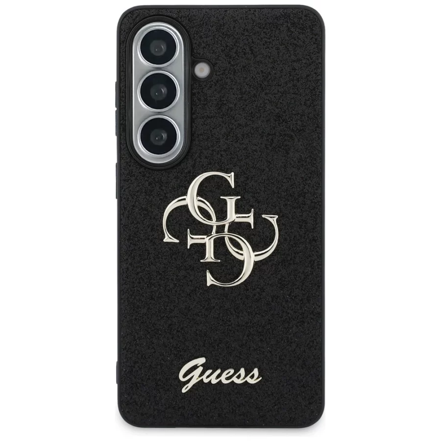 Etui Guess Fixed Glitter Big 4G Metal Logo do Samsung Galaxy S26 - czarne