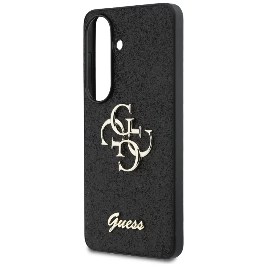 Etui Guess Fixed Glitter Big 4G Metal Logo do Samsung Galaxy S26 - czarne