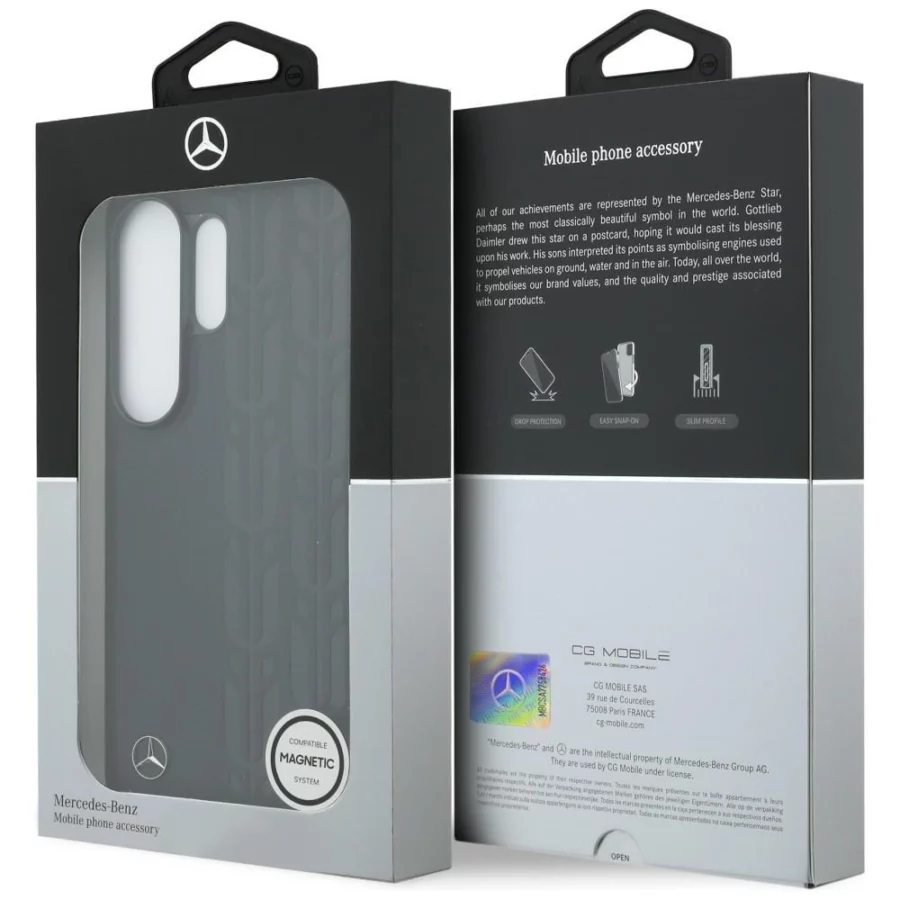 Etui Mercedes Laurel Leaves MagSafe do Samsung Galaxy S26 Ultra - czarne