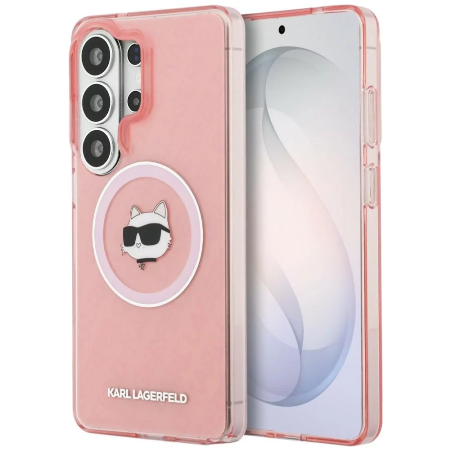 Etui Karl Lagerfeld IML Repeated Choupette MagSafe na Samsung Galaxy S26 Ultra - różowe