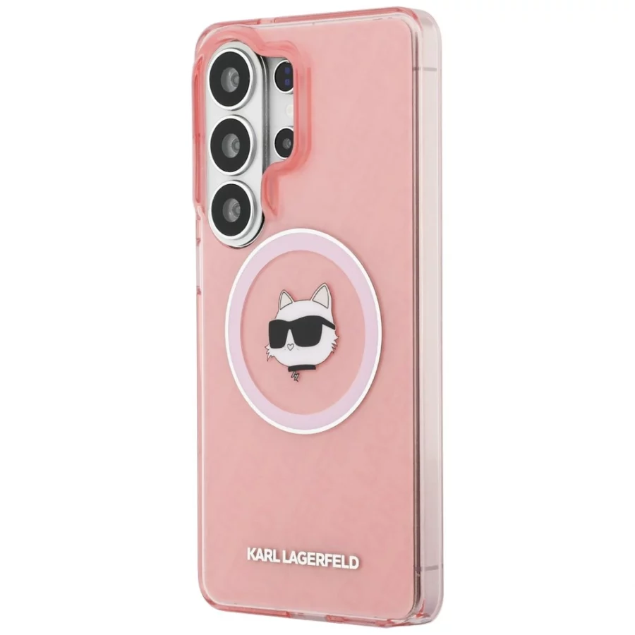 Etui Karl Lagerfeld IML Repeated Choupette MagSafe na Samsung Galaxy S26 Ultra - różowe