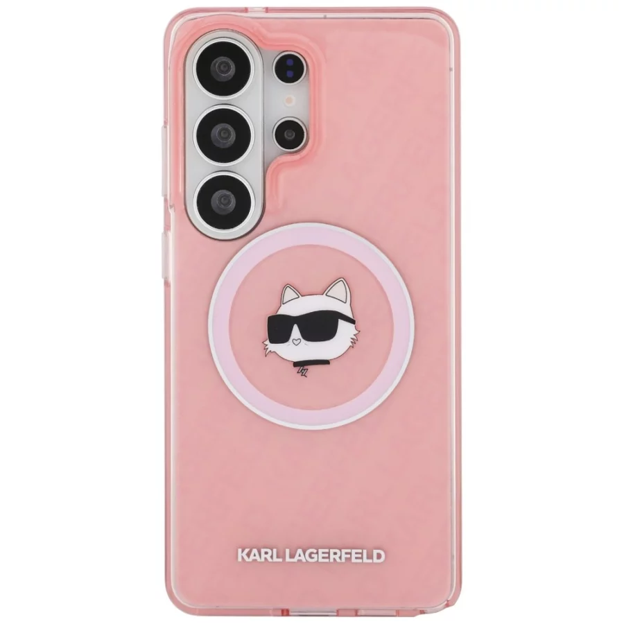 Etui Karl Lagerfeld IML Repeated Choupette MagSafe na Samsung Galaxy S26 Ultra - różowe