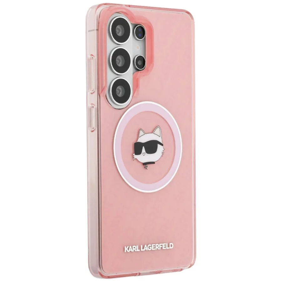 Etui Karl Lagerfeld IML Repeated Choupette MagSafe na Samsung Galaxy S26 Ultra - różowe