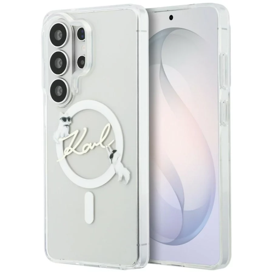 Etui Karl Lagerfeld IML KC Script MagSafe na Samsung Galaxy S26 Ultra - przezroczyste