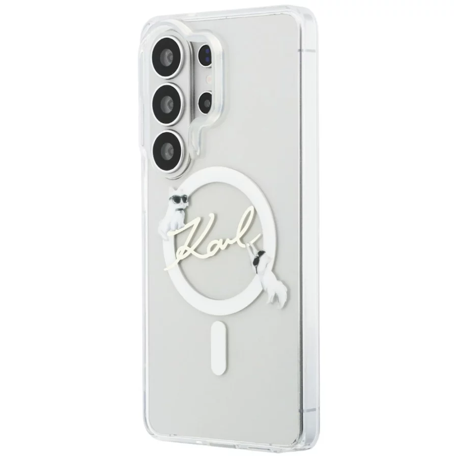 Etui Karl Lagerfeld IML KC Script MagSafe na Samsung Galaxy S26 Ultra - przezroczyste