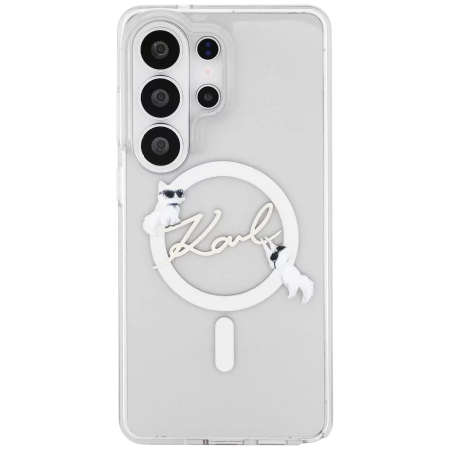 Etui Karl Lagerfeld IML KC Script MagSafe na Samsung Galaxy S26 Ultra - przezroczyste