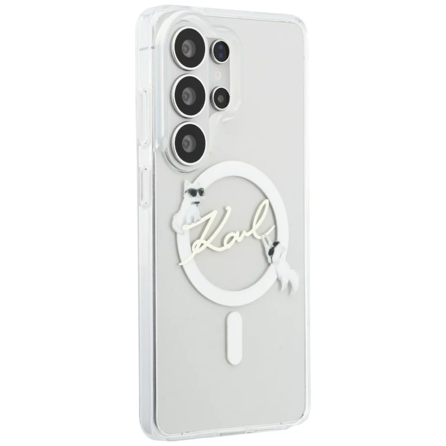 Etui Karl Lagerfeld IML KC Script MagSafe na Samsung Galaxy S26 Ultra - przezroczyste