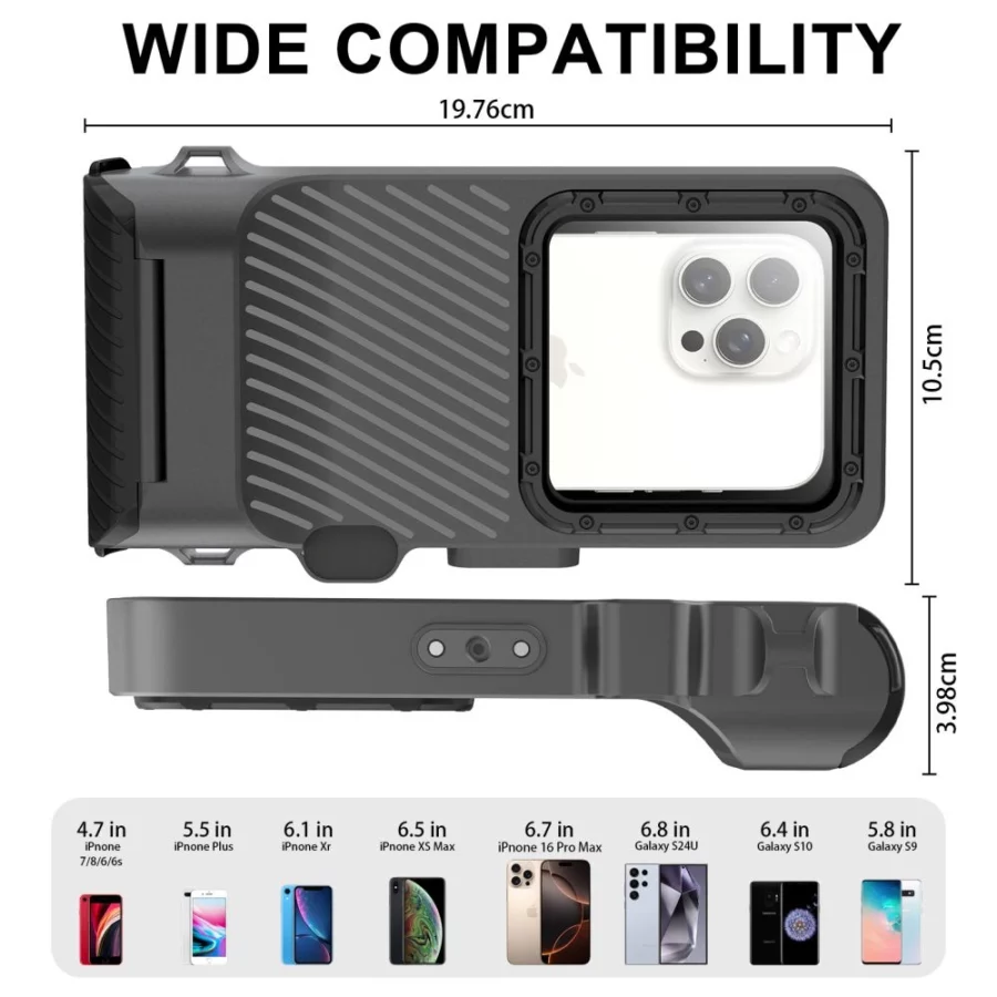 Etui wodoodporne Tech-Protect IPX8 Pro na telefon - szaro-czarne