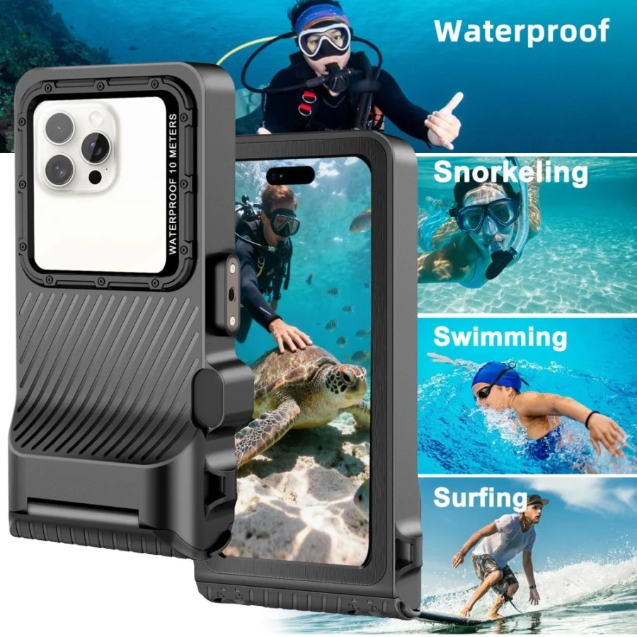 Etui wodoodporne Tech-Protect IPX8 Pro na telefon - szaro-czarne