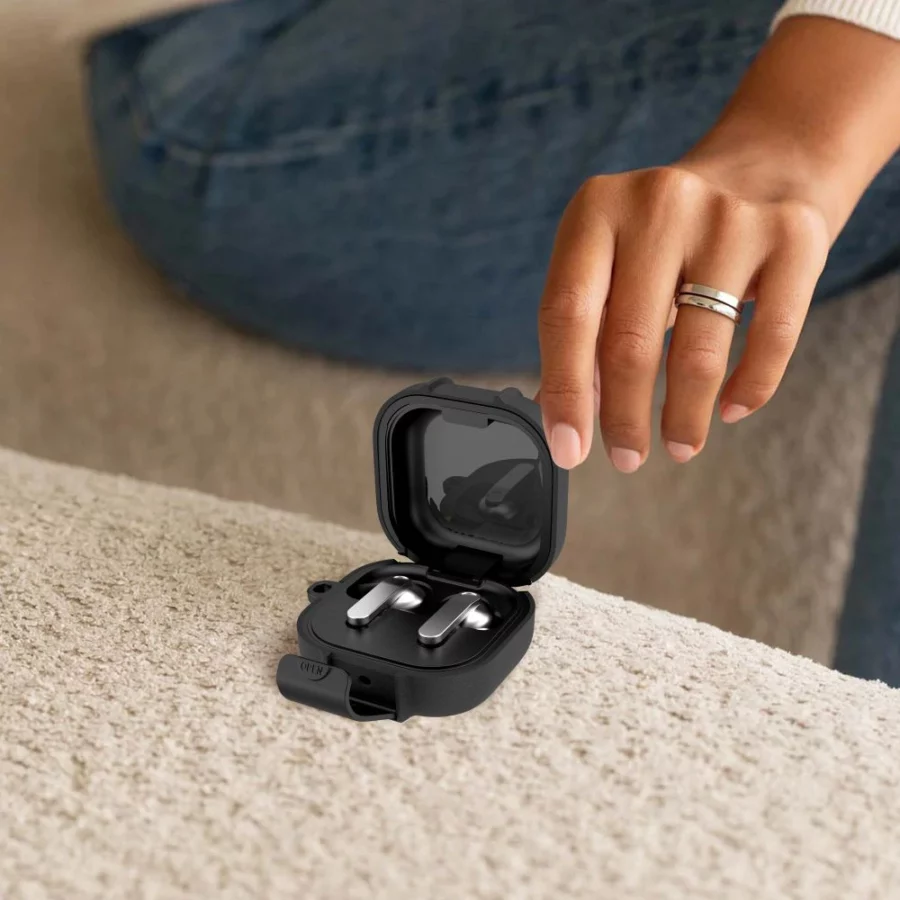 Etui Tech-Protect Slim Hook na Samsung Galaxy Buds 4 / 4 Pro - czarne