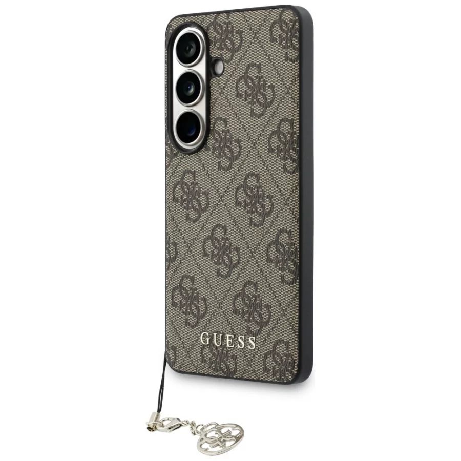 Etui Guess 4G Classic Logo Charm MagSafe na Samsung Galaxy S26 - brązowe