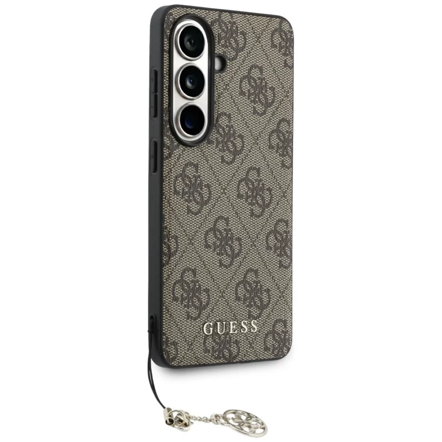 Etui Guess 4G Classic Logo Charm MagSafe na Samsung Galaxy S26 - brązowe