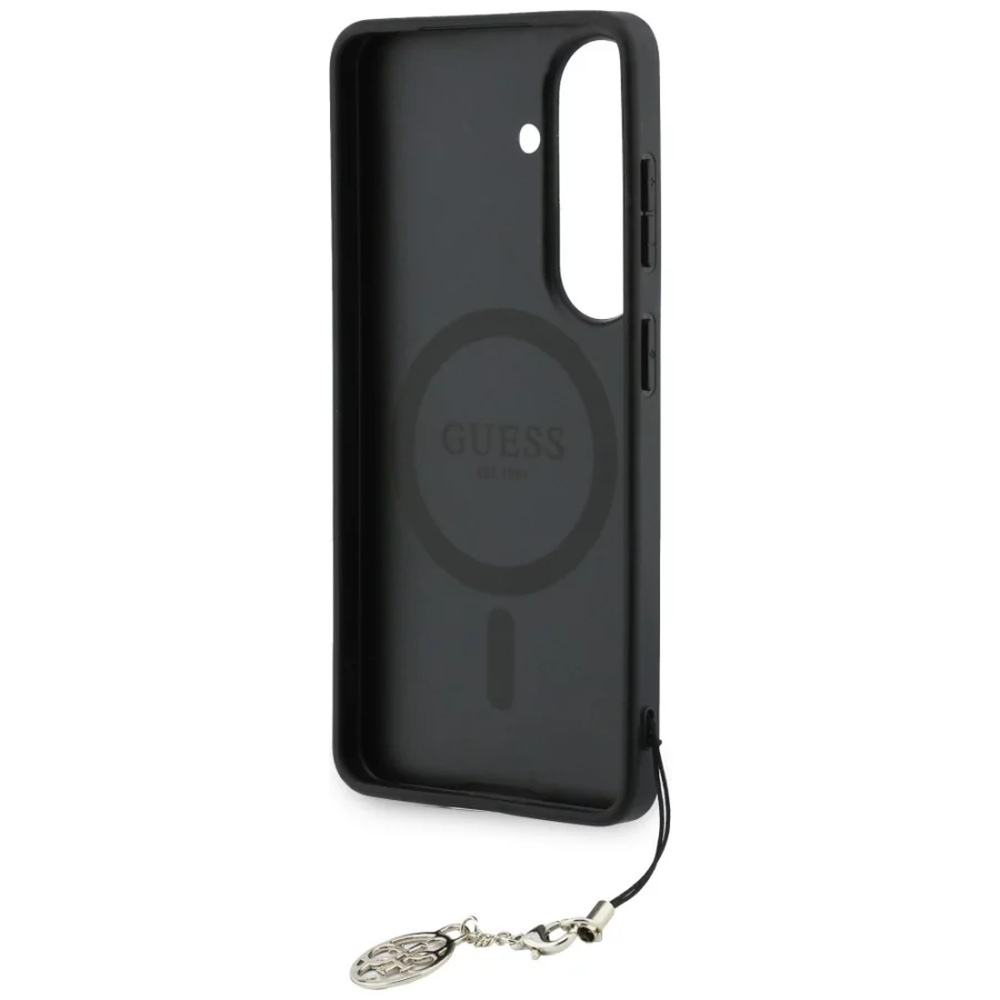 Etui Guess 4G Classic Logo Charm MagSafe na Samsung Galaxy S26 - brązowe