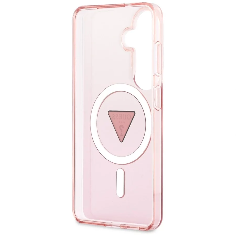 Etui Guess IML Gradient Triangle MagSafe na Samsung Galaxy S26 - różowe