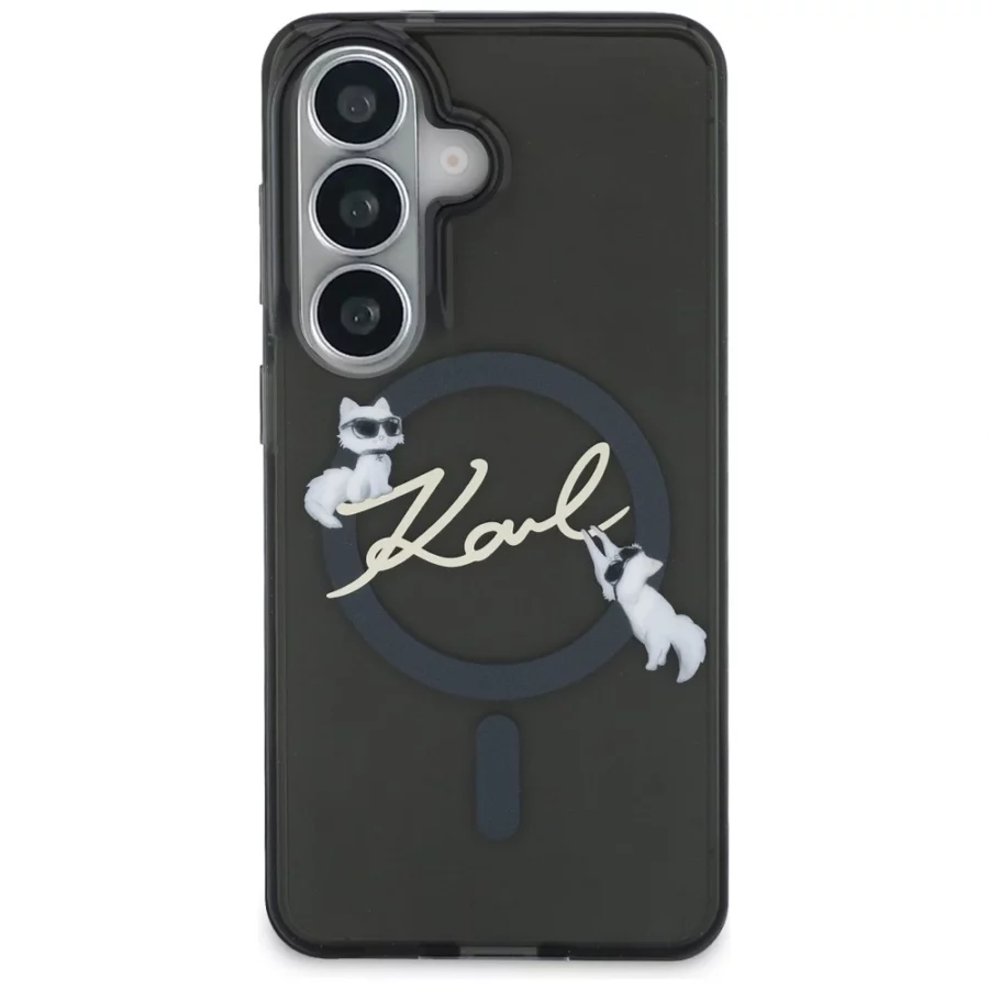 Etui Karl Lagerfeld IML KC Script MagSafe na Samsung Galaxy S26 - czarne