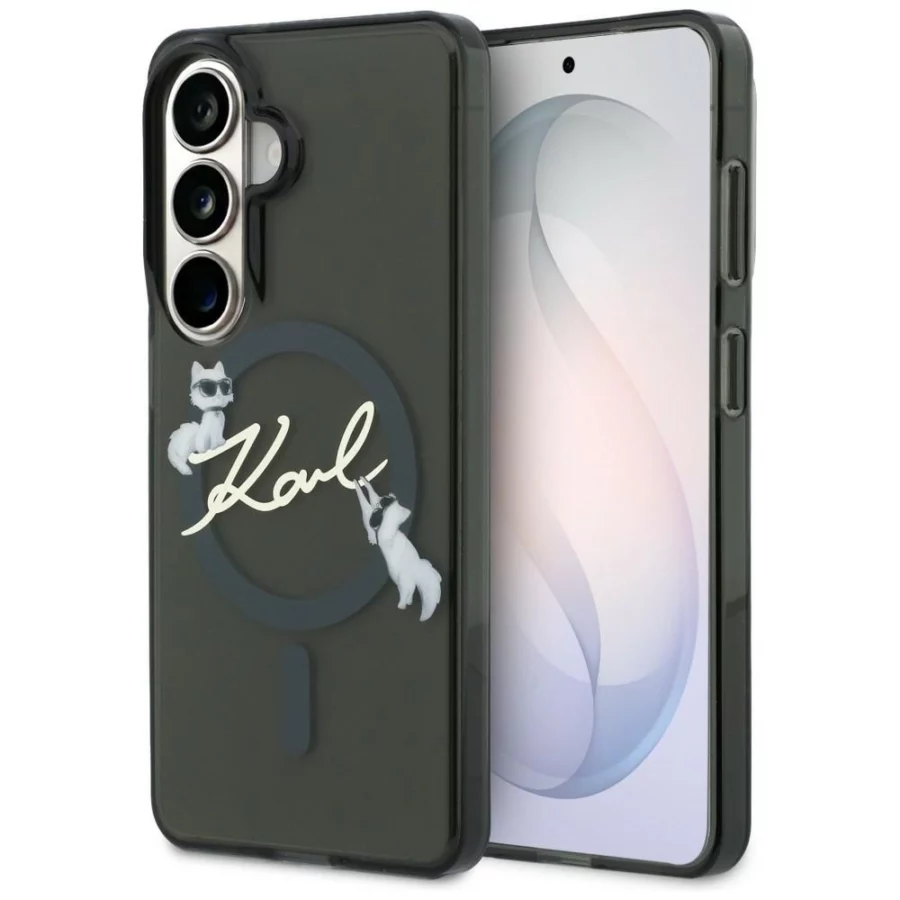 Etui Karl Lagerfeld IML KC Script MagSafe na Samsung Galaxy S26 Plus - czarne