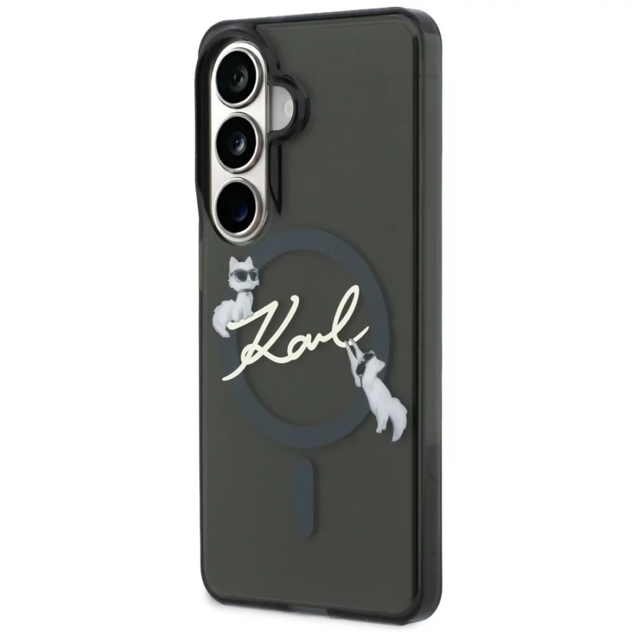 Etui Karl Lagerfeld IML KC Script MagSafe na Samsung Galaxy S26 Plus - czarne