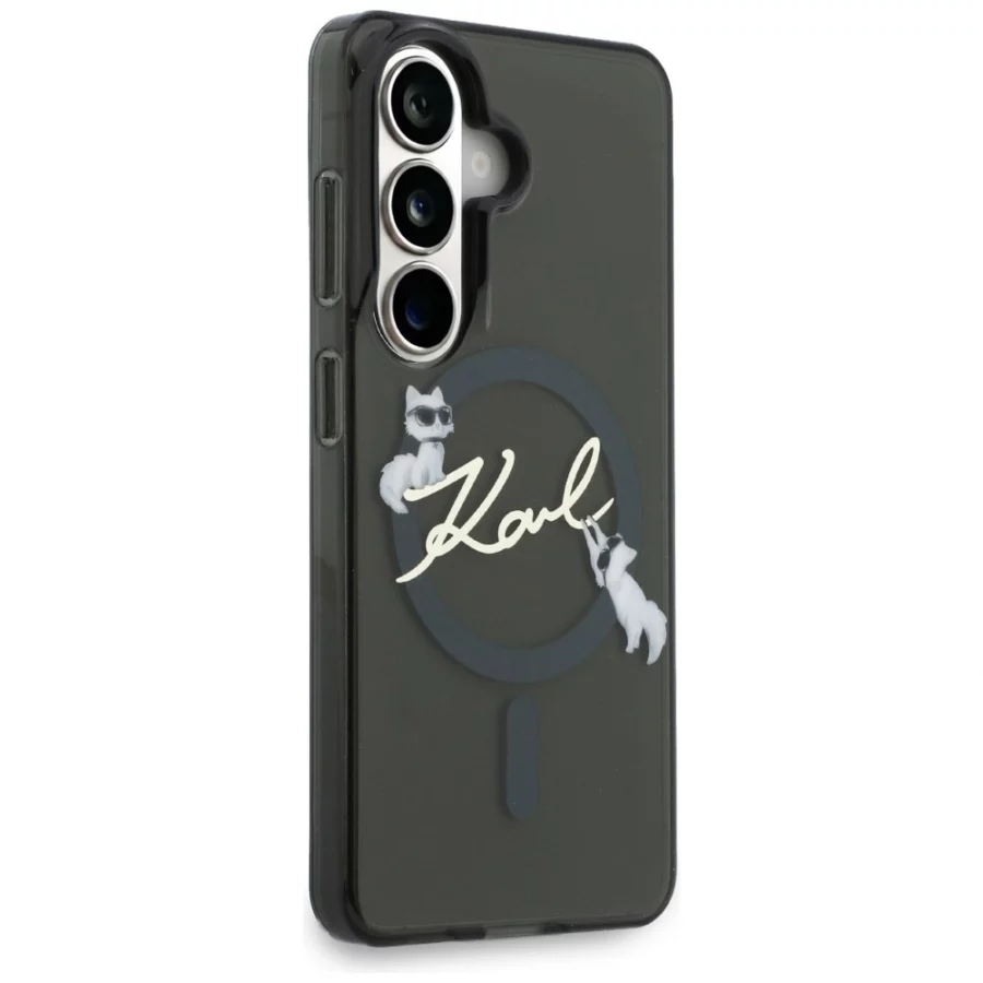 Etui Karl Lagerfeld IML KC Script MagSafe na Samsung Galaxy S26 Plus - czarne