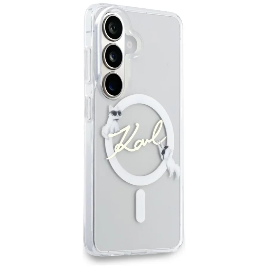 Etui Karl Lagerfeld IML KC Script MagSafe na Samsung Galaxy S26 Plus - przezroczyste