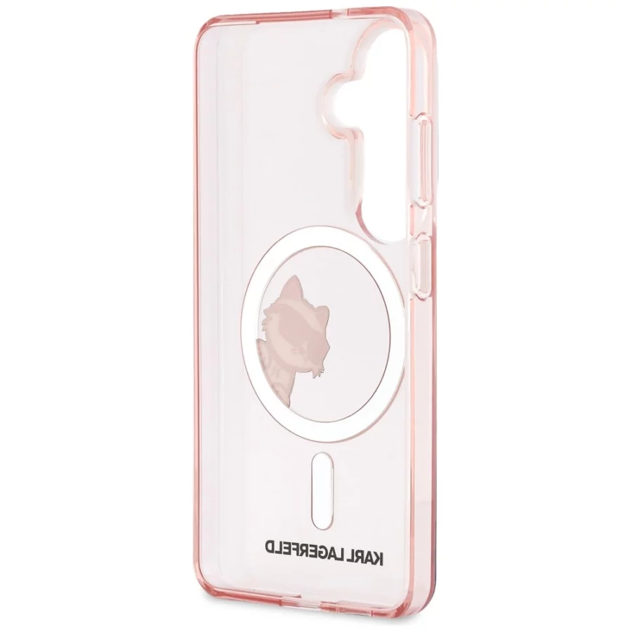 Etui Karl Lagerfeld IML Peekaboo Choupette MagSafe na Samsung Galaxy S26 - różowe