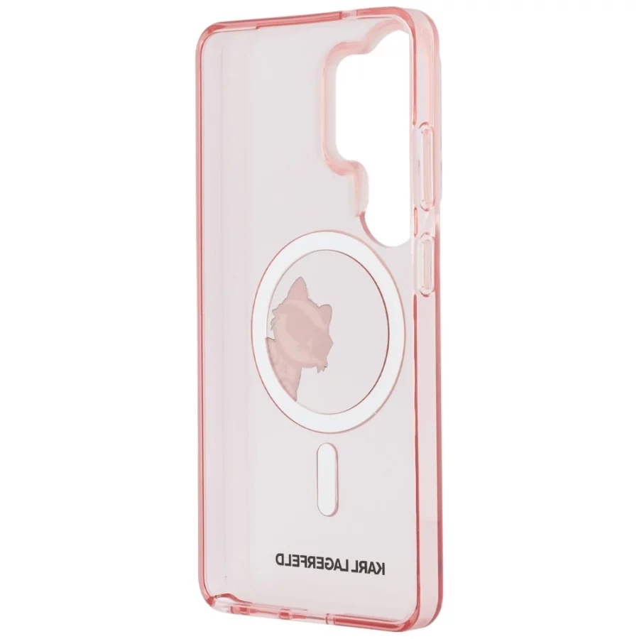 Etui Karl Lagerfeld IML Peekaboo Choupette MagSafe na Samsung Galaxy S26 Ultra - różowe