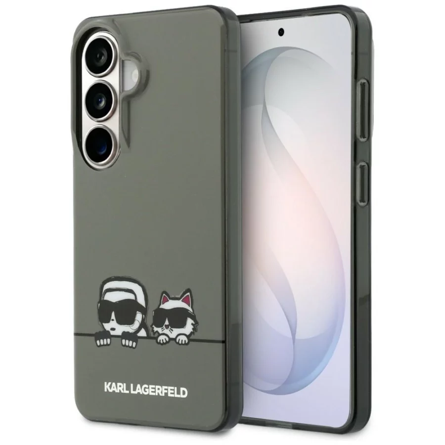 Etui Karl Lagerfeld IML Peekaboo Karl&Choupette MagSafe na Samsung Galaxy S26 - czarne