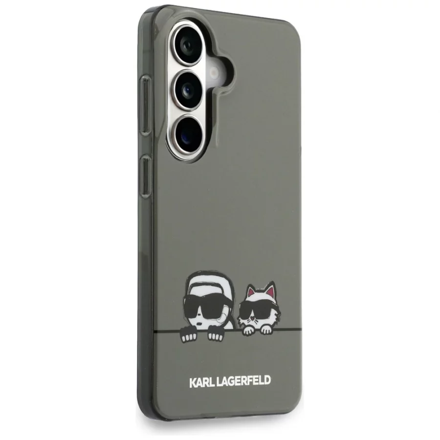 Etui Karl Lagerfeld IML Peekaboo Karl&Choupette MagSafe na Samsung Galaxy S26 - czarne