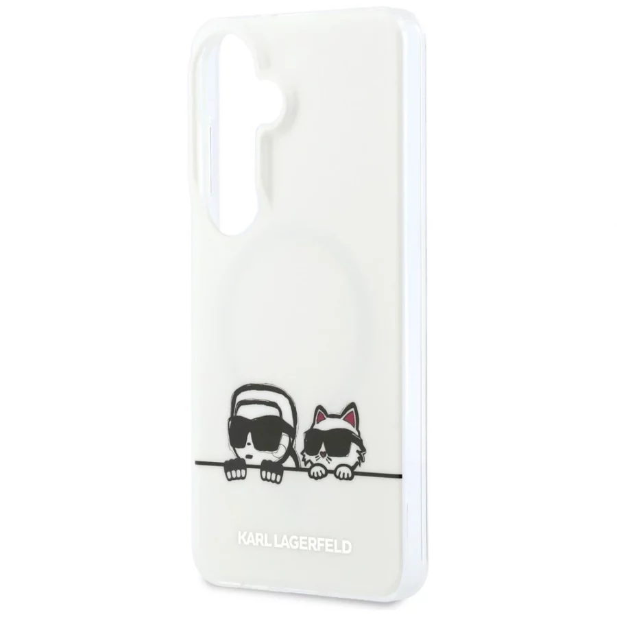 Etui Karl Lagerfeld IML Peekaboo Karl&Choupette MagSafe na Samsung Galaxy S26 Plus - przezroczyste