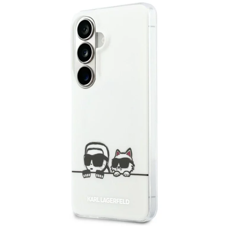 Etui Karl Lagerfeld IML Peekaboo Karl&Choupette MagSafe na Samsung Galaxy S26 - przezroczyste