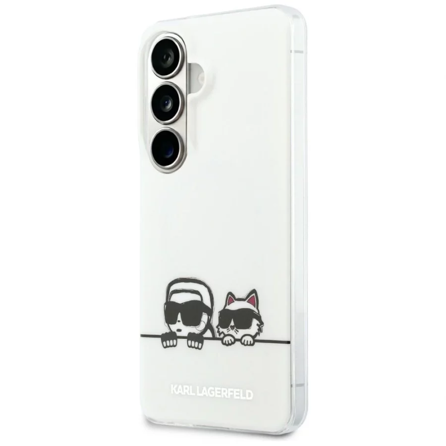 Etui Karl Lagerfeld IML Peekaboo Karl&Choupette MagSafe na Samsung Galaxy S26 - przezroczyste