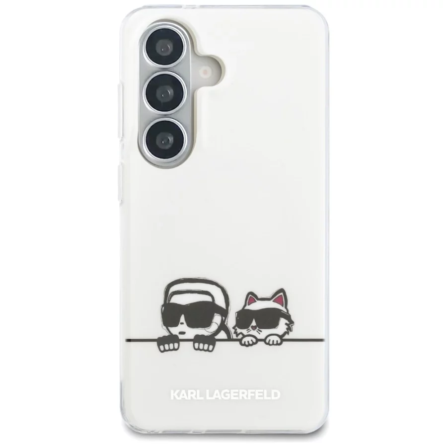 Etui Karl Lagerfeld IML Peekaboo Karl&Choupette MagSafe na Samsung Galaxy S26 - przezroczyste