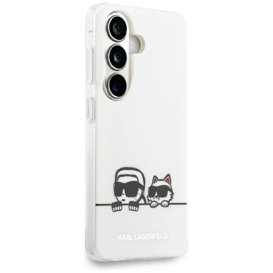 Etui Karl Lagerfeld IML Peekaboo Karl&Choupette MagSafe na Samsung Galaxy S26 - przezroczyste