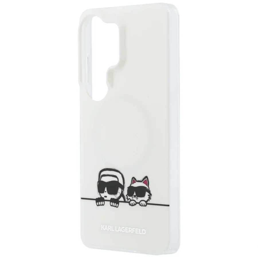 Etui Karl Lagerfeld IML Peekaboo Karl&Choupette MagSafe na Samsung Galaxy S26 Ultra - przezroczyste