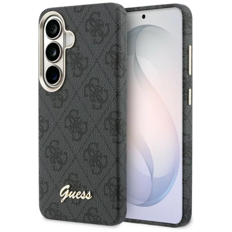 Etui Guess 4G Script MagSafe na Samsung Galaxy S26 - czarny